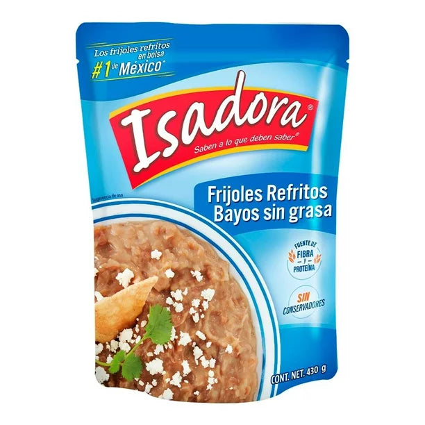 Frijoles Refritos Bayos sin grasa 430g / Purée de haricots bruns sans graise 430g