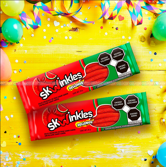 SKWINKLES RELLENOS PASTEQUE (SANDIA) 24g x12 (carton)