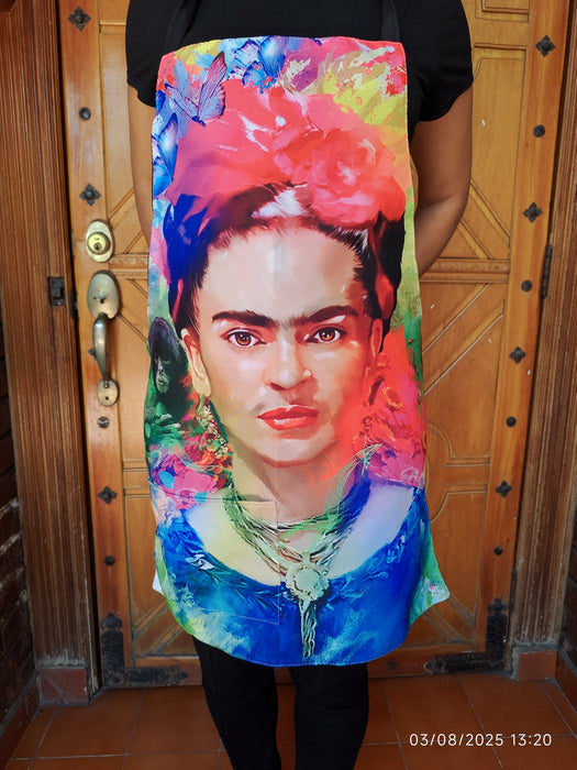 Tablier artistique Frida Kahlo – Couleurs éclatantes et design unique