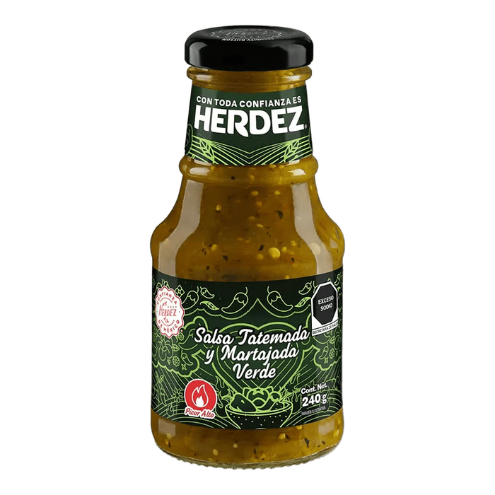 SALSA HERDEZ 240 GR SALSA VERDE TATEMADA GLASS