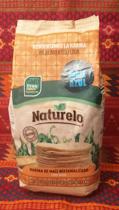 Harina azul nixtamalizada / Farine bleue de maïs nixtamalisée Naturelo 1kg