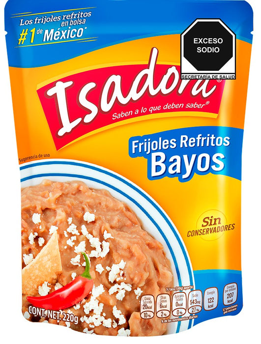Frijoles Refritos Bayos 220g / Purée de haricots bruns 220g