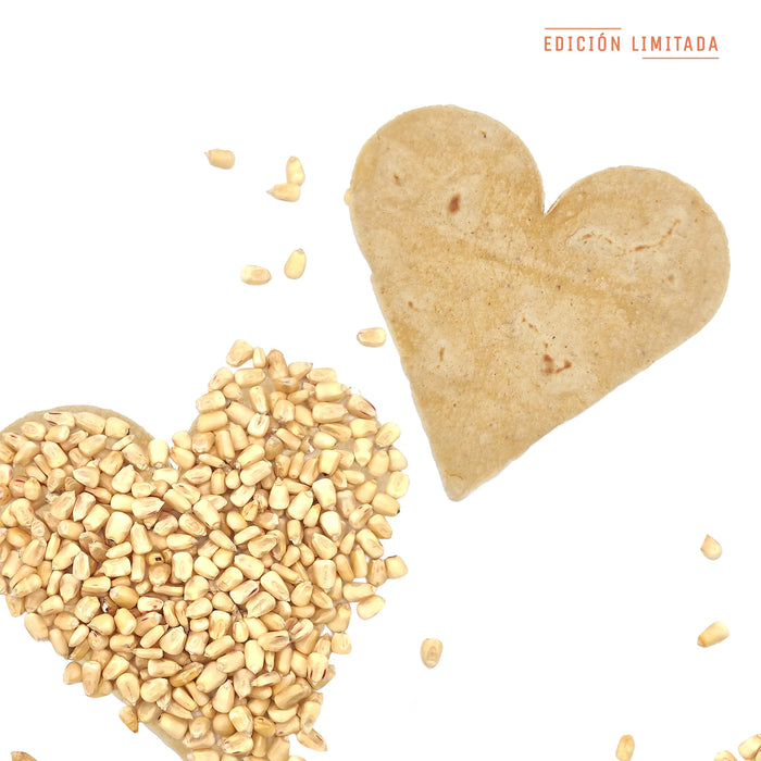 Tortilla CORAZON Maíz Maya (12cm) en 250g