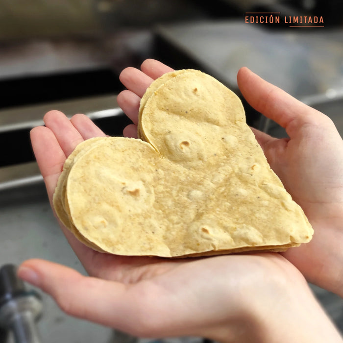 Tortilla CORAZON Maíz Maya (12cm) en 250g