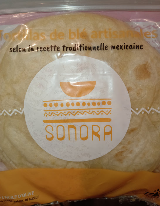 [Produit Local] Tortillas artisanales de blé à l'huile d'olive 18 cm/ Tortillas de trigo SONORA