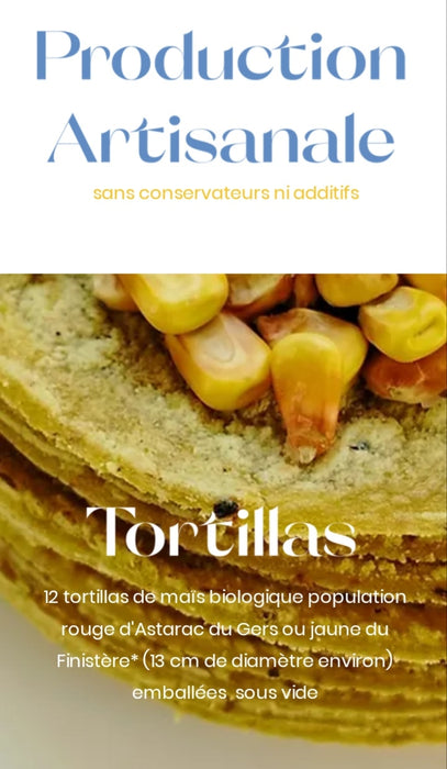 [Produit Local] 12 tortillas de 13 cm de diamètre - Tlaolli.mex