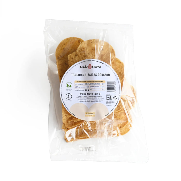 Tostadas CORAZON Blanco Maíz Maya (10 uds - 130g)