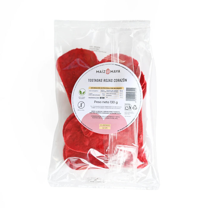 Tostadas CORAZON Rojo Maíz Maya (10 uds - 130g)