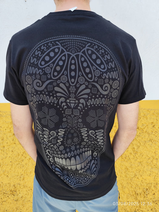 T-shirt Homme Calavera Dorée – Édition Día de Muertos