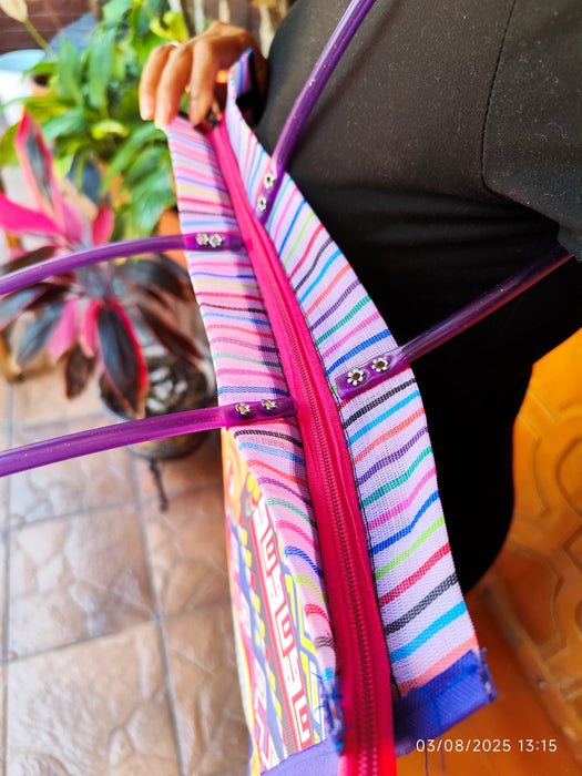 Sac traditionnel mexicain coloré avec motif de poupée "Lele"