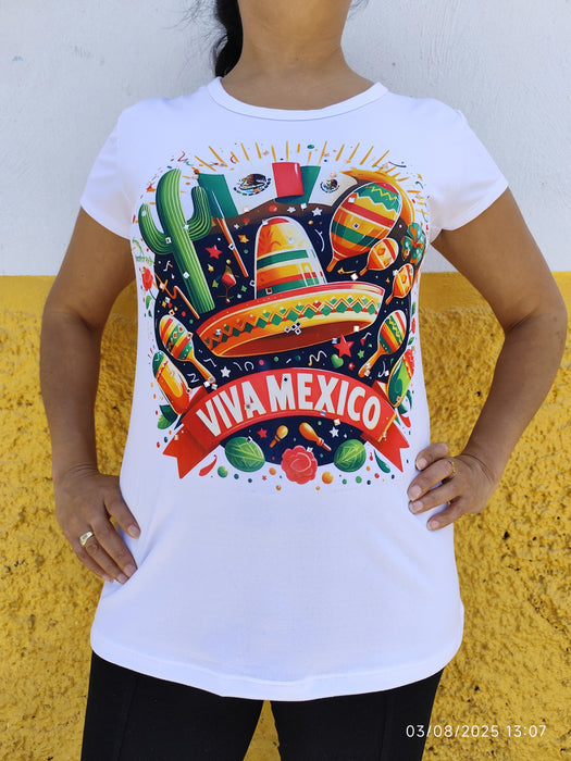T-shirt Femme "Viva México" – Esprit Festif et Coloré