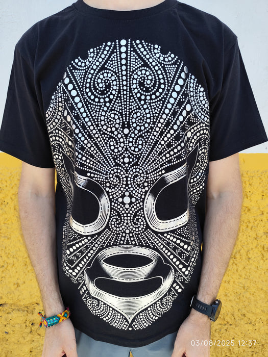T-shirt Homme Masque Mystique – noir inspiré de la lucha libre mexicaine