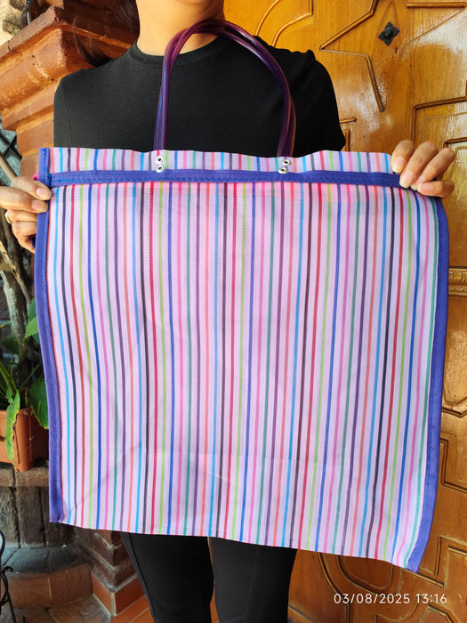 Sac cabas mexicain coloré "Frida" – Grand format avec motifs traditionnels