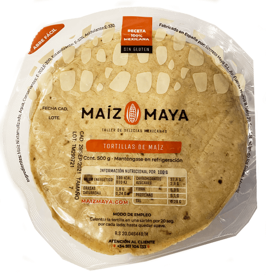Tortilla Maíz Maya (15cm) en 500g