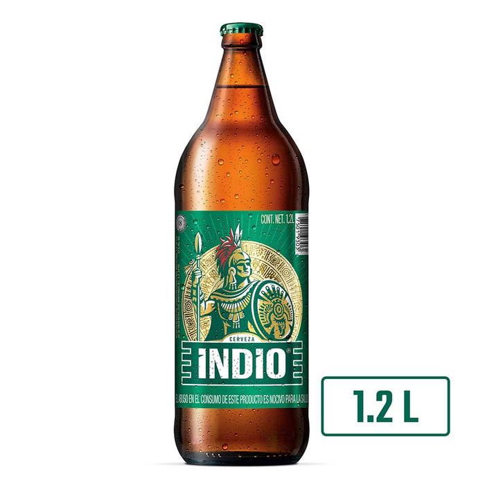 Cerveza Indio Botella 1,2 Lt. 4.5 % Vol. Alc.