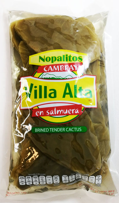 Nopalitos enteros / Cactus nopal entier Villa Alta Azteca en salmuera 1kg