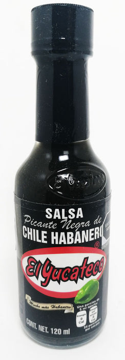 Salsa picante negra con chile habanero / Sauce pimentée noire avec chile habanero El Yucateco 120ml
