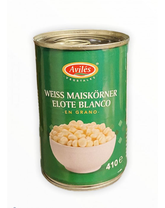 Elote o maíz / maïs Blanco para esquites Avilés 410g